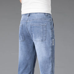 Men's Elastic Waist Summer Thin Jeans