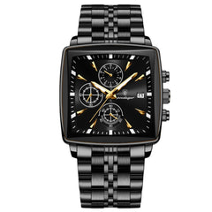 Business Men Stainless Steel Square Watch