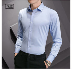 Men Classic Casual Slim Long Sleeve Shirt