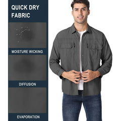 Men’s Safari Quick Dry Outdoor Travel Shirt