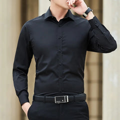 Men Classic Casual Slim Long Sleeve Shirt