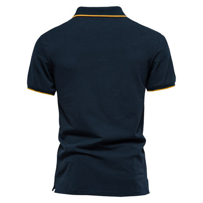 Men's Short Sleeve Striped Polo Shirt