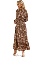 Women's O-neck Bohemian Maxi Dress