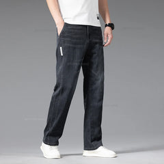 Men's Elastic Waist Summer Thin Jeans