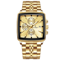 Business Men Stainless Steel Square Watch