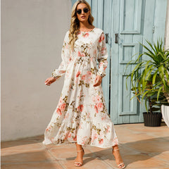 Women's Full Sleeve Bohemian Midi Dress