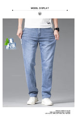 Men's Elastic Waist Summer Thin Jeans