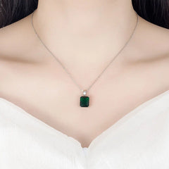 Women Rectangle 925 Sterling Silver Ring Earrings Necklace