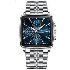 Business Men Stainless Steel Square Watch