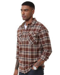 Men's Causal Long Sleeve Flannel Shirt