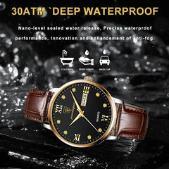 Men's Business Leather Quartz Watch