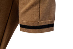 Men's Office Slim Fit Zipper Polo Shirt