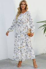 Women's Bohemian Floral Midi Dress