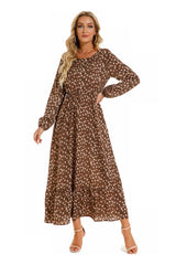 Women's O-neck Bohemian Maxi Dress