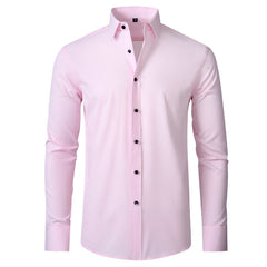 Men's Lapel Button Business Shirt