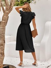 Women's Casual  V-neck Midi Dress