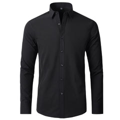 Men's Lapel Button Business Shirt