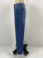 Women's Casual High-waist Wide-leg Jeans