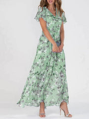 Floral Print Ankle-Length Maxi Dress