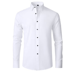 Men's Lapel Button Business Shirt