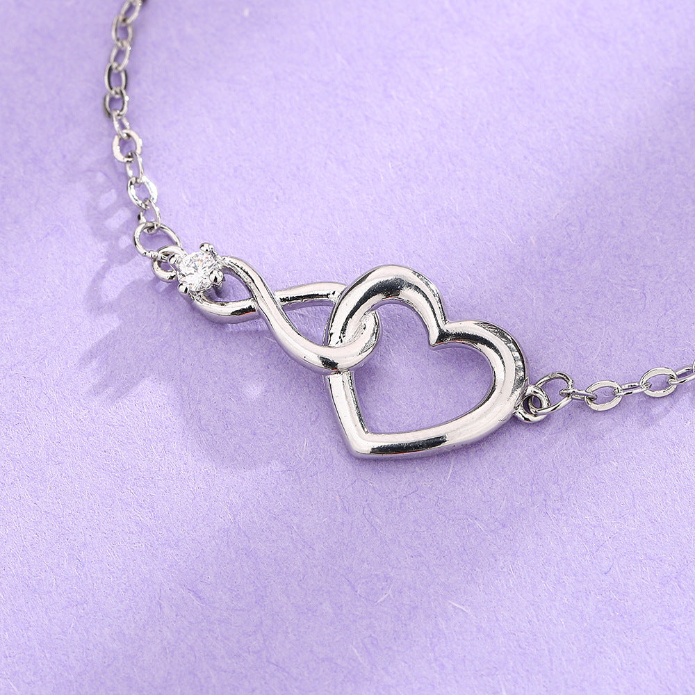 Heart-shape Bracelet Fashion Jewelry Versatile Love Bracelet Gift For Girlfriend Valentine's Day