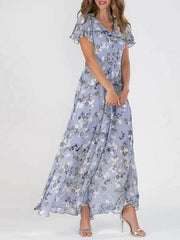 Floral Print Ankle-Length Maxi Dress